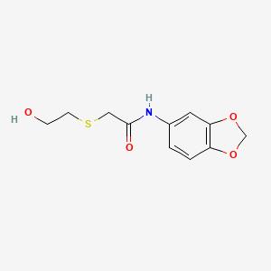 N-1,3-benzodioxol-5-yl-2-[(2-hydroxyethyl)thio]acetamide