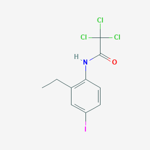 molecular formula C10H9Cl3INO B4109950 2,2,2-trichloro-N-(2-ethyl-4-iodophenyl)acetamide 