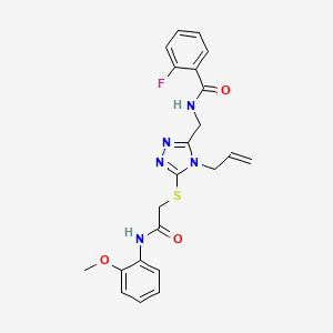 N-{[4-allyl-5-({2-[(2-methoxyphenyl)amino]-2-oxoethyl}thio)-4H-1,2,4-triazol-3-yl]methyl}-2-fluorobenzamide