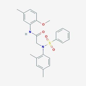 molecular formula C24H26N2O4S B410996 2-[2,4-dimethyl(phenylsulfonyl)anilino]-N-(2-methoxy-5-methylphenyl)acetamide 