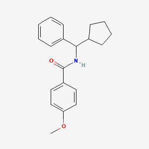 N-[cyclopentyl(phenyl)methyl]-4-methoxybenzamide