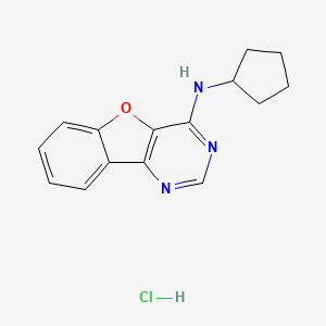 molecular formula C15H16ClN3O B4109971 N-cyclopentyl[1]benzofuro[3,2-d]pyrimidin-4-amine hydrochloride 