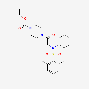 molecular formula C24H37N3O5S B4109979 ethyl 4-[N-cyclohexyl-N-(mesitylsulfonyl)glycyl]-1-piperazinecarboxylate 