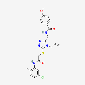 molecular formula C23H24ClN5O3S B4109991 N-{[4-allyl-5-({2-[(5-chloro-2-methylphenyl)amino]-2-oxoethyl}thio)-4H-1,2,4-triazol-3-yl]methyl}-4-methoxybenzamide 