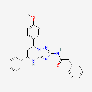 molecular formula C26H23N5O2 B4110002 N-[7-(4-methoxyphenyl)-5-phenyl-4,7-dihydro[1,2,4]triazolo[1,5-a]pyrimidin-2-yl]-2-phenylacetamide 