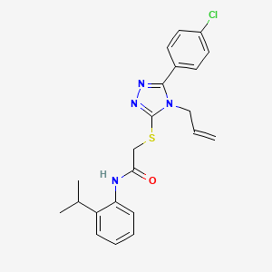 2-{[4-allyl-5-(4-chlorophenyl)-4H-1,2,4-triazol-3-yl]thio}-N-(2-isopropylphenyl)acetamide