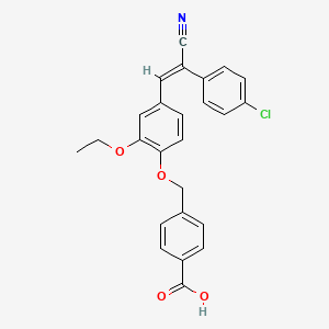 molecular formula C25H20ClNO4 B4110027 4-({4-[2-(4-chlorophenyl)-2-cyanovinyl]-2-ethoxyphenoxy}methyl)benzoic acid 