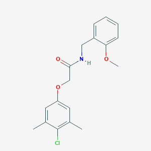 molecular formula C18H20ClNO3 B411006 2-(4-chloro-3,5-dimethylphenoxy)-N-(2-methoxybenzyl)acetamide CAS No. 6128-63-8