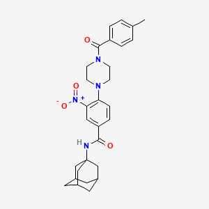 N-1-adamantyl-4-[4-(4-methylbenzoyl)-1-piperazinyl]-3-nitrobenzamide