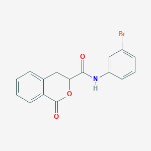 molecular formula C16H12BrNO3 B4110076 N-(3-bromophenyl)-1-oxo-3,4-dihydro-1H-isochromene-3-carboxamide 