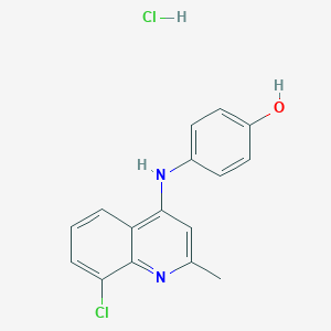 4-[(8-chloro-2-methyl-4-quinolinyl)amino]phenol hydrochloride