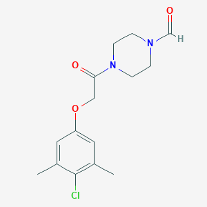 molecular formula C15H19ClN2O3 B411009 4-[(4-Chloro-3,5-dimethylphenoxy)acetyl]-1-piperazinecarbaldehyde 