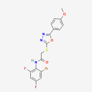 N-(2-bromo-4,6-difluorophenyl)-2-{[5-(4-methoxyphenyl)-1,3,4-oxadiazol-2-yl]thio}acetamide