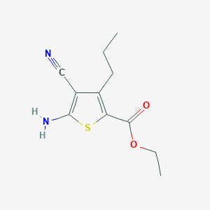 ethyl 5-amino-4-cyano-3-propyl-2-thiophenecarboxylate