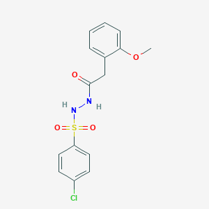 molecular formula C15H15ClN2O4S B411010 4-chloro-N'-[(2-methoxyphenyl)acetyl]benzenesulfonohydrazide 