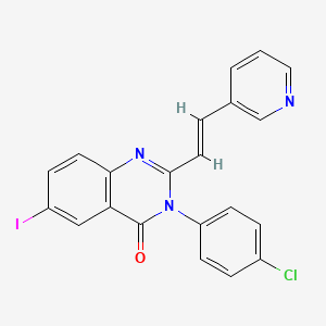 3-(4-chlorophenyl)-6-iodo-2-[2-(3-pyridinyl)vinyl]-4(3H)-quinazolinone