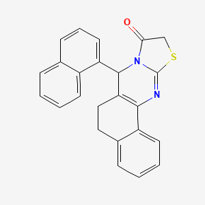 molecular formula C24H18N2OS B4110127 7-(1-naphthyl)-5,7-dihydro-6H-benzo[h][1,3]thiazolo[2,3-b]quinazolin-9(10H)-one 