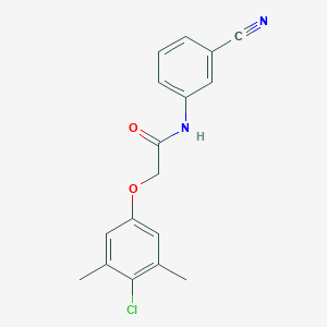 2-(4-chloro-3,5-dimethylphenoxy)-N-(3-cyanophenyl)acetamide