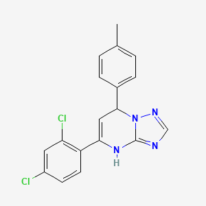 molecular formula C18H14Cl2N4 B4110134 5-(2,4-dichlorophenyl)-7-(4-methylphenyl)-4,7-dihydro[1,2,4]triazolo[1,5-a]pyrimidine 