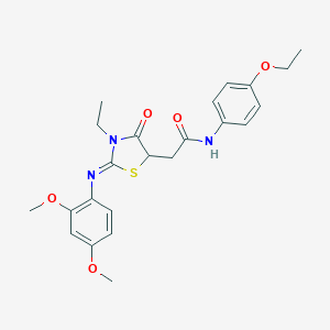 2-{2-[(2,4-dimethoxyphenyl)imino]-3-ethyl-4-oxo-1,3-thiazolidin-5-yl}-N-(4-ethoxyphenyl)acetamide