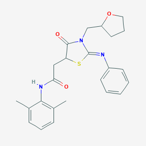 N-(2,6-dimethylphenyl)-2-[4-oxo-2-(phenylimino)-3-(tetrahydro-2-furanylmethyl)-1,3-thiazolidin-5-yl]acetamide