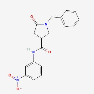 1-benzyl-N-(3-nitrophenyl)-5-oxo-3-pyrrolidinecarboxamide