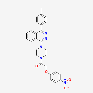 molecular formula C27H25N5O4 B4110184 1-(4-methylphenyl)-4-{4-[(4-nitrophenoxy)acetyl]-1-piperazinyl}phthalazine 