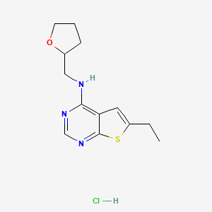 6-ethyl-N-(tetrahydro-2-furanylmethyl)thieno[2,3-d]pyrimidin-4-amine hydrochloride
