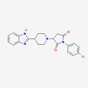 3-[4-(1H-benzimidazol-2-yl)-1-piperidinyl]-1-(4-bromophenyl)-2,5-pyrrolidinedione
