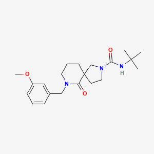 molecular formula C21H31N3O3 B4110221 N-(tert-butyl)-7-(3-methoxybenzyl)-6-oxo-2,7-diazaspiro[4.5]decane-2-carboxamide 