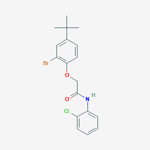 molecular formula C18H19BrClNO2 B4110228 2-(2-bromo-4-tert-butylphenoxy)-N-(2-chlorophenyl)acetamide 