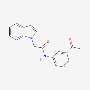 molecular formula C18H16N2O2 B4110251 N-(3-acetylphenyl)-2-(1H-indol-1-yl)acetamide 
