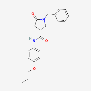 1-benzyl-5-oxo-N-(4-propoxyphenyl)-3-pyrrolidinecarboxamide
