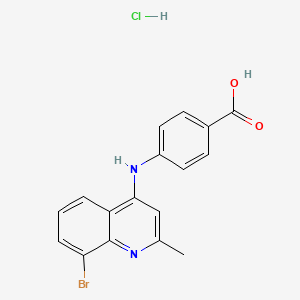4-[(8-bromo-2-methyl-4-quinolinyl)amino]benzoic acid hydrochloride