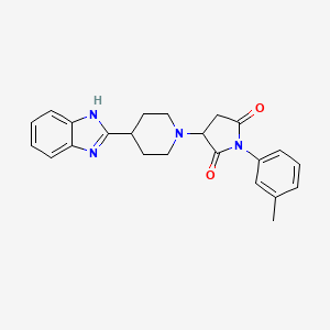 3-[4-(1H-benzimidazol-2-yl)-1-piperidinyl]-1-(3-methylphenyl)-2,5-pyrrolidinedione