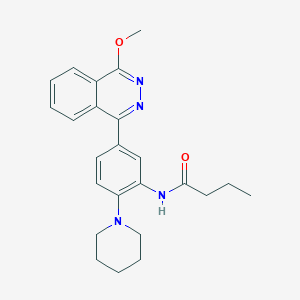 molecular formula C24H28N4O2 B4110356 N-[5-(4-methoxy-1-phthalazinyl)-2-(1-piperidinyl)phenyl]butanamide 