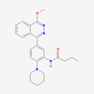 N-[5-(4-methoxy-1-phthalazinyl)-2-(1-piperidinyl)phenyl]butanamide