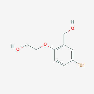 molecular formula C9H11BrO3 B4110360 2-[4-bromo-2-(hydroxymethyl)phenoxy]ethanol 