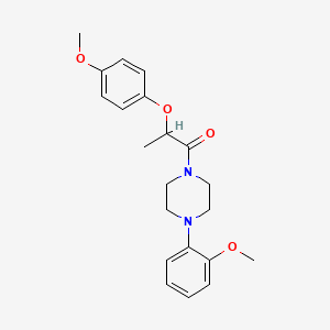 molecular formula C21H26N2O4 B4110380 1-[2-(4-methoxyphenoxy)propanoyl]-4-(2-methoxyphenyl)piperazine 