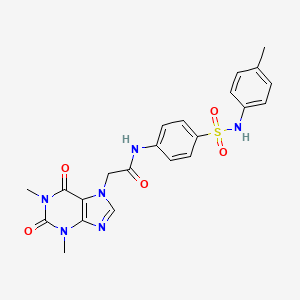 2-(1,3-dimethyl-2,6-dioxo-1,2,3,6-tetrahydro-7H-purin-7-yl)-N-(4-{[(4-methylphenyl)amino]sulfonyl}phenyl)acetamide