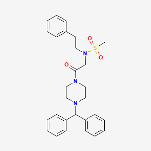 N-[2-(4-Benzhydryl-piperazin-1-yl)-2-oxo-ethyl]-N-phenethyl-methanesulfonamide