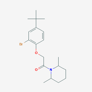 1-[(2-bromo-4-tert-butylphenoxy)acetyl]-2,6-dimethylpiperidine