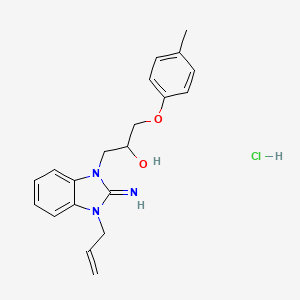 molecular formula C20H24ClN3O2 B4110420 1-(3-allyl-2-imino-2,3-dihydro-1H-benzimidazol-1-yl)-3-(4-methylphenoxy)-2-propanol hydrochloride 