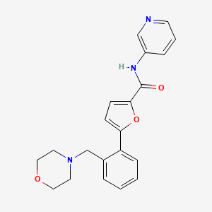 molecular formula C21H21N3O3 B4110467 5-[2-(morpholin-4-ylmethyl)phenyl]-N-pyridin-3-yl-2-furamide 