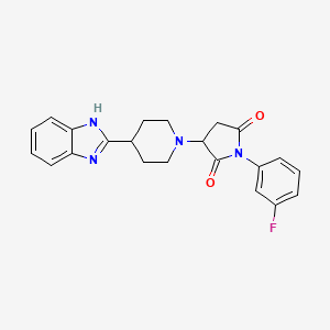 3-[4-(1H-benzimidazol-2-yl)-1-piperidinyl]-1-(3-fluorophenyl)-2,5-pyrrolidinedione