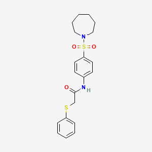 N-[4-(1-azepanylsulfonyl)phenyl]-2-(phenylthio)acetamide