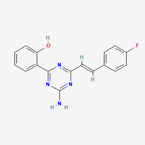 2-{4-amino-6-[2-(4-fluorophenyl)vinyl]-1,3,5-triazin-2-yl}phenol