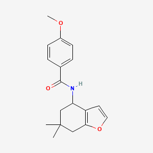 molecular formula C18H21NO3 B4110532 N-(6,6-dimethyl-4,5,6,7-tetrahydro-1-benzofuran-4-yl)-4-methoxybenzamide 