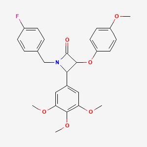 1-(4-fluorobenzyl)-3-(4-methoxyphenoxy)-4-(3,4,5-trimethoxyphenyl)-2-azetidinone