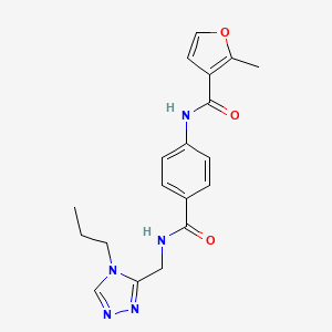 2-methyl-N-[4-({[(4-propyl-4H-1,2,4-triazol-3-yl)methyl]amino}carbonyl)phenyl]-3-furamide